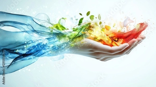 Obraz Smart textile recycling systems eco-tech workshop