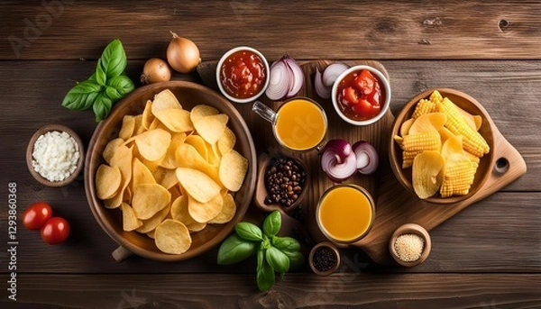 Obraz Potato Chips and Corn Snacks