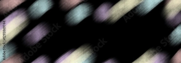 Obraz Abstract Textured Brushstrokes On Canvas, Abstract Pastel Soft Color Cosmetic On Black Background With Empty Space. Digital Art, Procreate Pocket