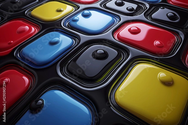 Fototapeta Abstract Colorful Liquid Pattern Design