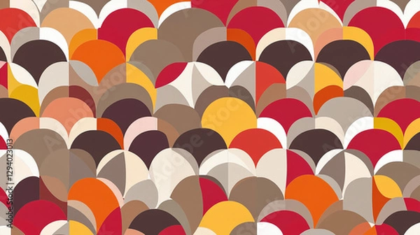 Fototapeta Colorful Geometric Pattern Design .red background