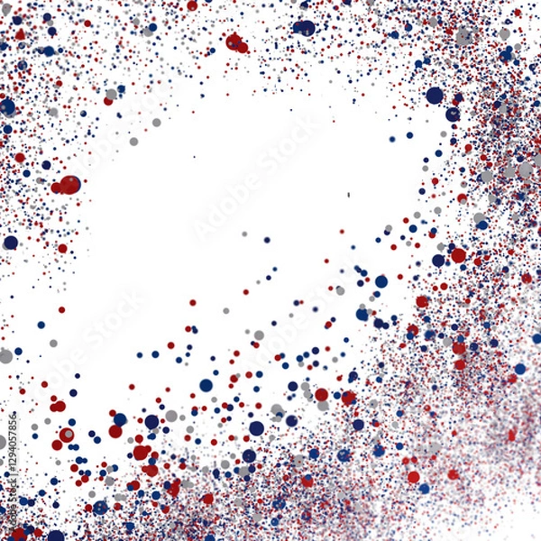 Fototapeta Abstract festive confetti border. Ideal for party invitations, celebrations, and more.