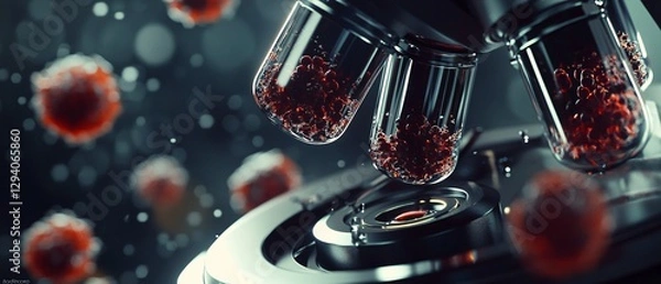 Fototapeta 3D Rendered Medical Concept Image of Leukemia for Educational and Healthcare Use