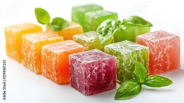 Obraz Delicious bouillon cubes on white background