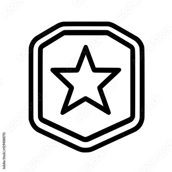 Fototapeta Shield with Star Emblem Representing Security, Protection, and Authority