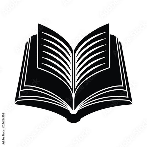 Obraz Vibrant open book vector showcasing dynamic pages for creative learning and ideas