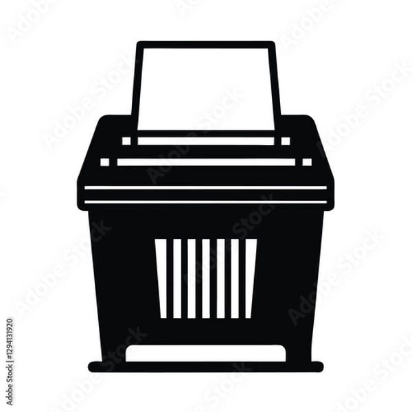 Fototapeta Modern paper shredder vector design highlighting secure document disposal for office safety