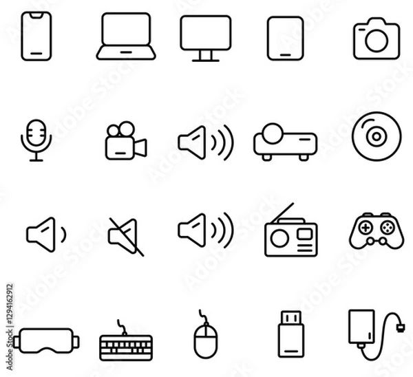 Fototapeta communication icons set