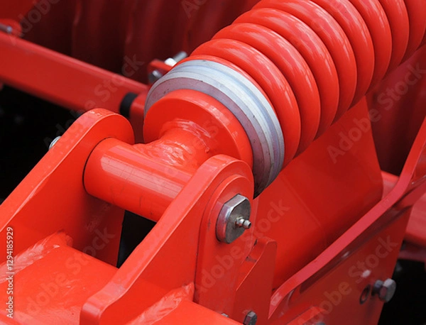 Obraz Fastening of the helical coil springs to the frame