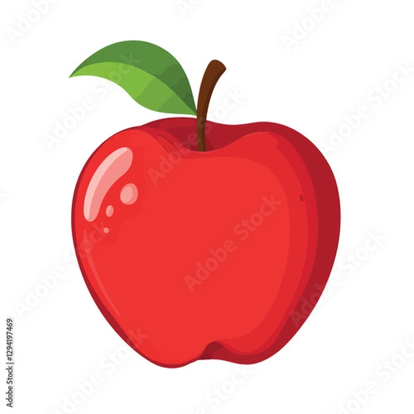 Fototapeta Red apple fruit vector illustrations
