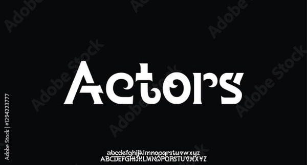 Fototapeta Actors, premium luxury elegant alphabet letters and numbers. Vintage wedding typography classic serif font decorative vintage retro. creative vector illustration