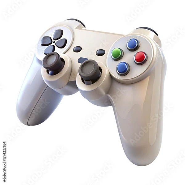Obraz 3D game controller isolated on transparent background  
