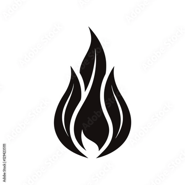 Fototapeta fire flames set vector illustration