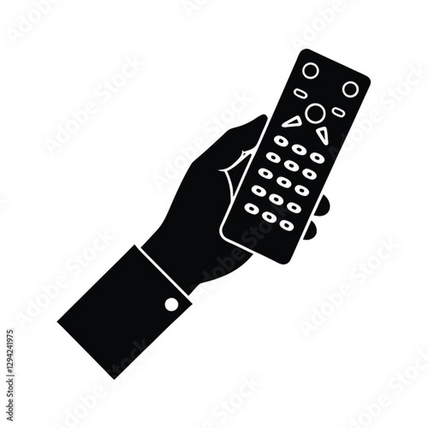 Fototapeta Efficient hand using presentation remote control for smooth slide transitions in boardroom