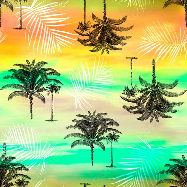 Obraz palm trees on the beach