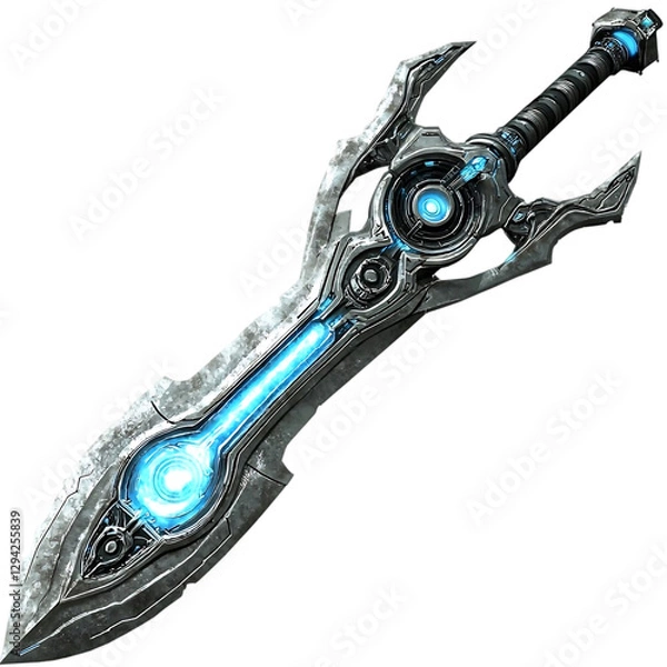 Obraz Futuristic energy sword ,transparent background