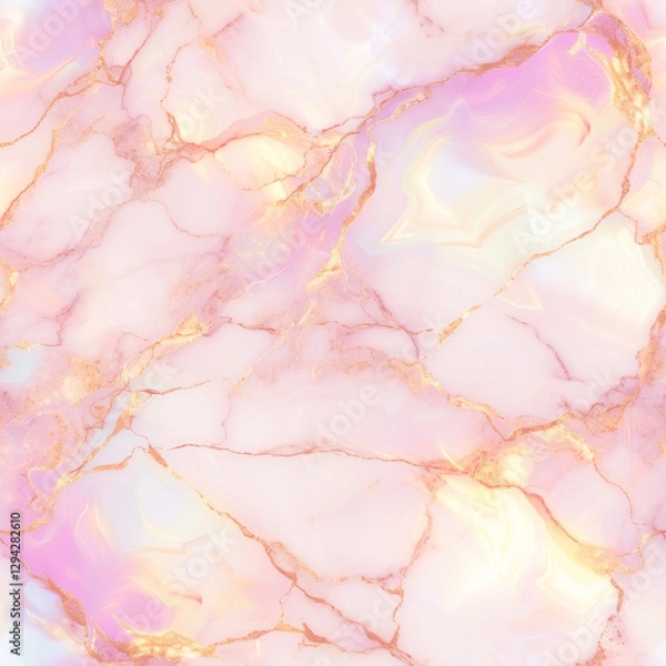 Fototapeta Seamless Pink and golden Luxury marble texture background, High Resolution wallpaper pattern Marble Texture Used For Interior Abstract Home Decoration And Ceramic Wall Tiles And Floor Tiles Surface.