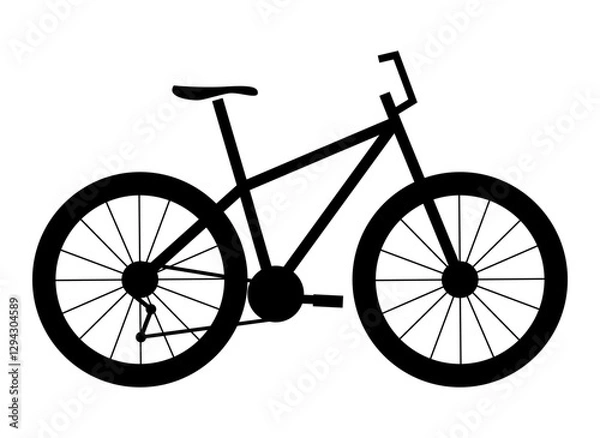 Obraz bicycle outline white and black illustration vector design