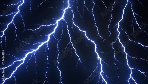 Fototapeta Bolt of lightning is shown in the sky