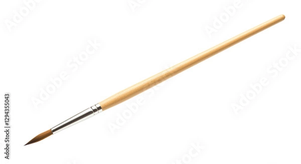 Fototapeta Isolated Single Round Paint Brush, Fine Detail Work
