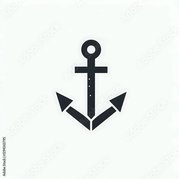 Fototapeta Simple anchor icon.