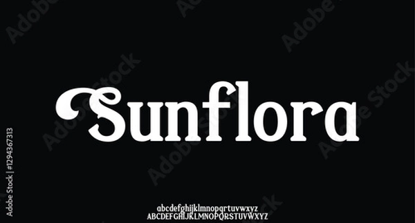 Obraz Sunflora, elegant modern alphabet letters font logo. logo alphabet. Minimal modern urban fonts for logo, brand etc. Typography typeface uppercase lowercase and number. vector illustration
