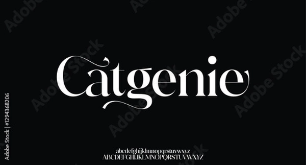 Obraz Catgnie, elegant modern alphabet letters font logo. logo alphabet. Minimal modern urban fonts for logo, brand etc. Typography typeface uppercase lowercase and number. vector illustration
