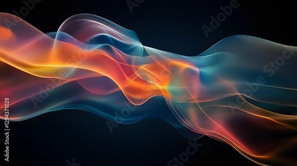 Fototapeta  Abstract Colorful Smoke Waves