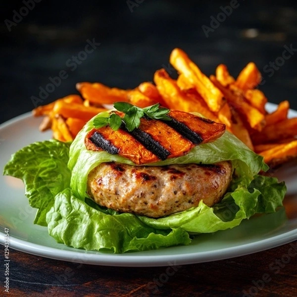 Fototapeta An image of healthy food and diet food with low calories and low fat