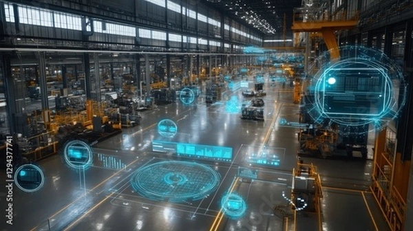 Fototapeta Interconnected IoT Devices for Monitoring Temperature and Pressure