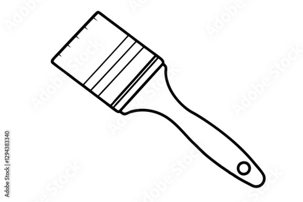 Fototapeta "Classic Paintbrush Flat Icon for App – Artistic Design Vector"