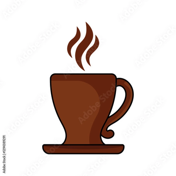 Fototapeta Moddren & simple coffee cup vector 