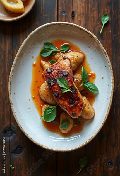 Obraz Grilled chicken breast with vegetables