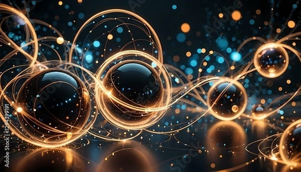 Fototapeta abstract background with circles