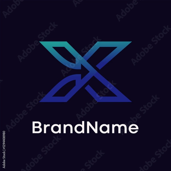 Obraz Letter X Arrow Modern Logo Design
