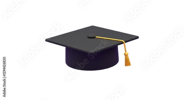 Fototapeta Isolated Graduation Cap with Tassel