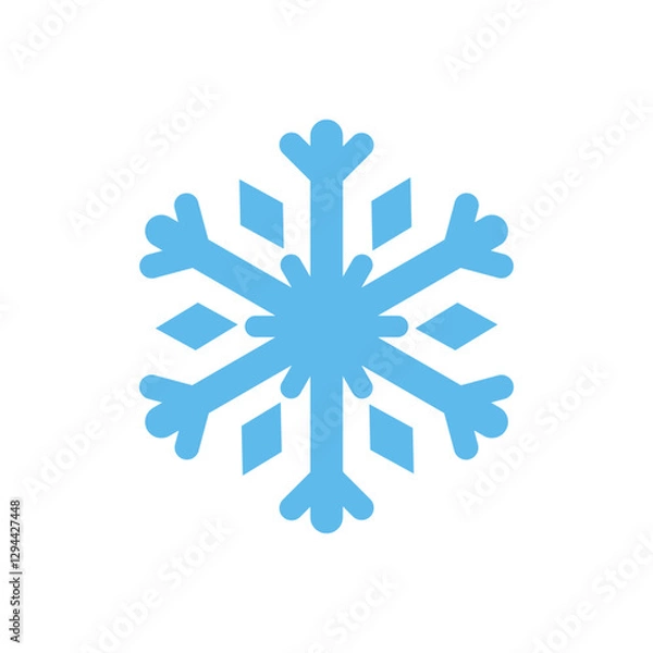 Fototapeta snowflake icon on white background