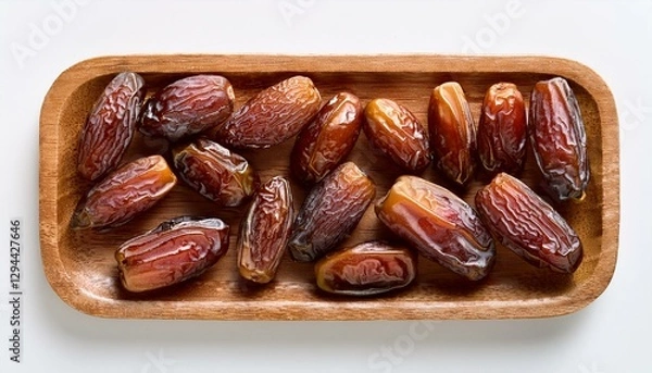 Fototapeta dates pattern viewed from above on a white background top view