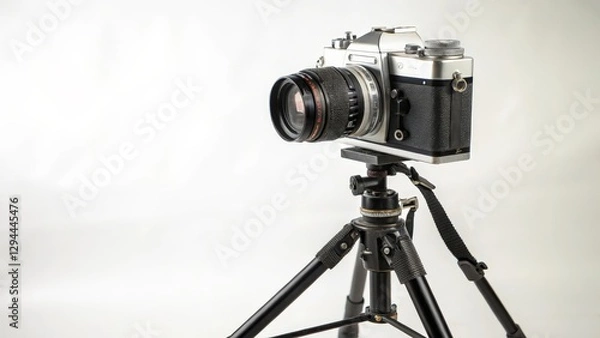 Fototapeta old camera on tripod