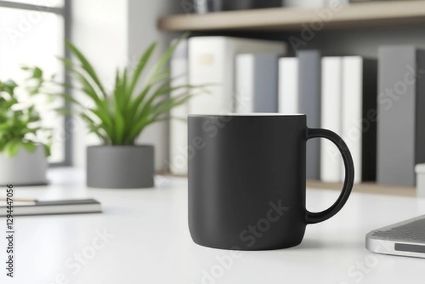 Obraz 3D Office Coffee Mug Isolated and White Background