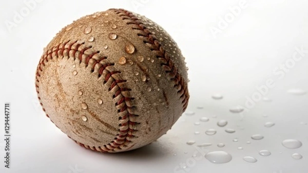 Obraz old baseball isolated on white