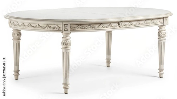 Fototapeta round table isolated on white
