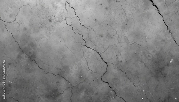 Fototapeta Cracked concrete surface texture urban environment high-contrast image detailed view abstract concept