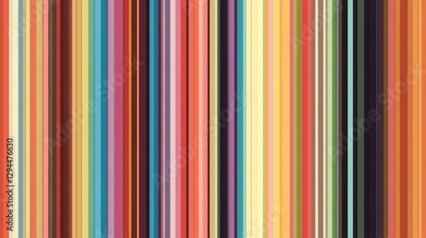 Obraz Vibrant striped pattern with multicolored vertical lines