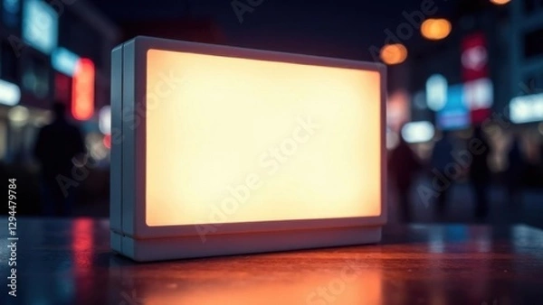 Fototapeta Glowing Lightbox Mockup With Generative AI