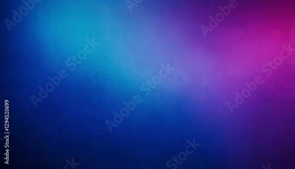 Fototapeta  Gradient background features blue and purple hues, a textured noise overlay creating a grain. Generated image