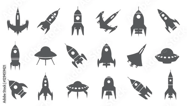 Obraz statek kosmiczny szary