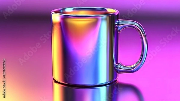 Obraz Colorful mug on vibrant background (1)
