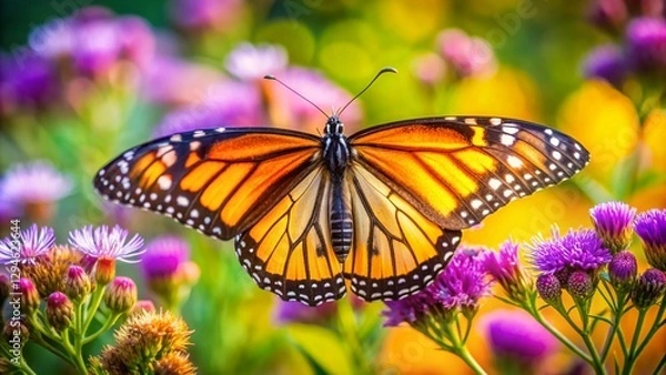 Fototapeta butterfly on a flower
