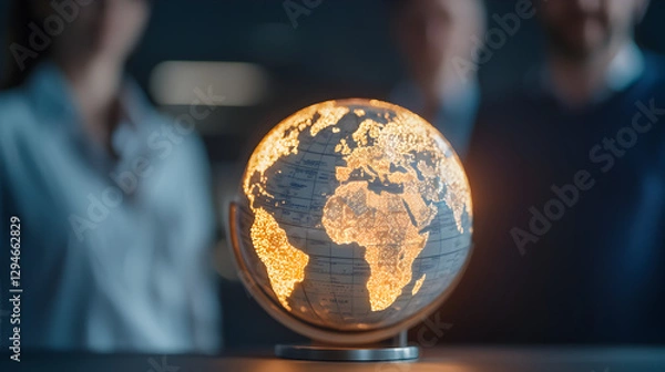 Obraz Office environment strategies for global business focus on digital content creation